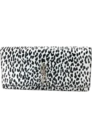 Saint Laurent Pre-owned, Dames, Wit, ONE Size, Pre-owned Leather clutches