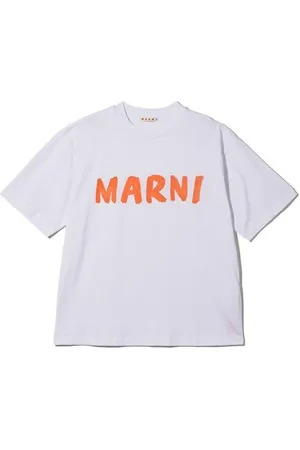 Marni Tops, Dames, Wit, M, Katoen, Casual Katoenen T-shirt
