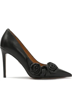 Kazar Schoenen, Dames, Zwart, 38 EU, Leer, Zwarte leren stiletto