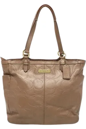 Coach Pre-owned, Dames, Bruin, ONE Size, Pre-owned Leather totes