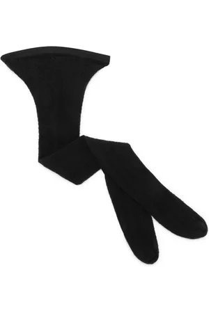Dolce & Gabbana Ondergoed, Dames, Zwart, L, Katoen, Zwarte katoenen panty met logotailleband