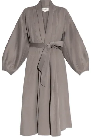 Diane von Furstenberg Mantels, Dames, Grijs, M, Wol, Wollen jas
