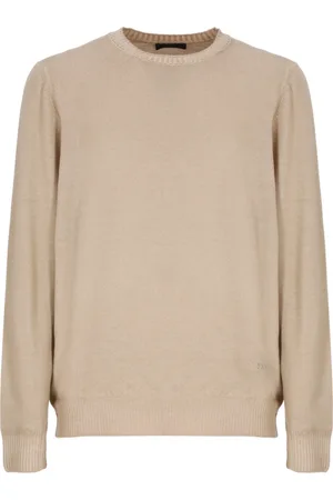 FAY Truien, Heren, , XL, Wol, Wollen Trui met Geborduurd Logo
