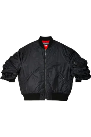 JUNYA WATANABE Jassen, Dames, Zwart, M, Nylon, Zwarte Oversized Bomberjack
