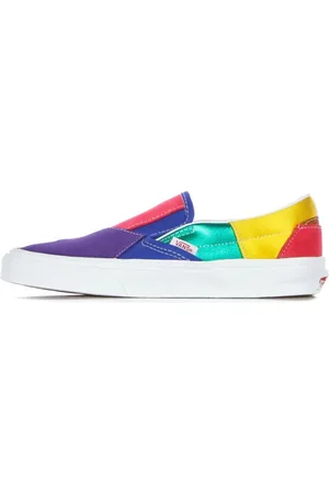 Vans Schoenen, Dames, Veelkleurig, 36 EU, Suède, Pride Patchwork Slip-on Sneaker