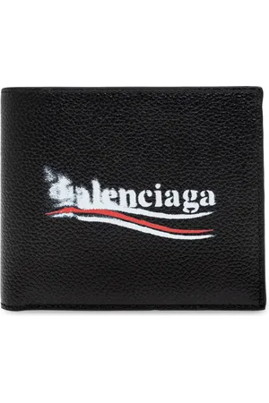 Balenciaga Accessoires, Heren, Zwart, ONE Size, Leer, Leren portemonnee