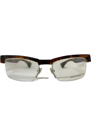 ALAIN MIKLI Accessoires, Dames, Bruin, ONE Size, Leer, Stijlvolle A03022 Bril