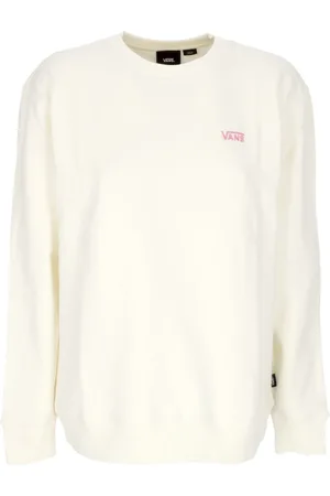 Vans Sweatshirts & Hoodies, Dames, Wit, S, Katoen, Witte Sweatshirt met Geborduurd Logo