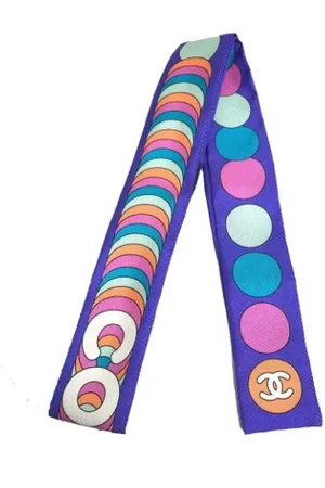 CHANEL Pre-owned, Dames, Veelkleurig, ONE Size, Pre-owned Fabric scarves