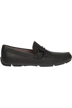 Salvatore Ferragamo Schoenen, Heren, Zwart, 39 EU, Leer, Front 4 Mocassins