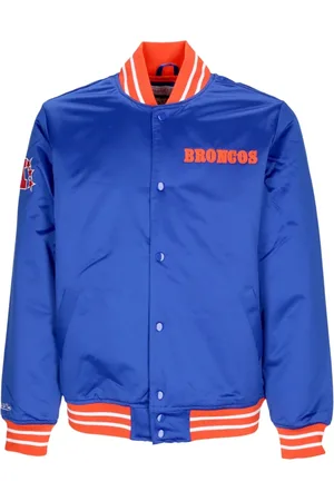 Mitchell & Ness Jassen, Heren, Blauw, S, Polyester, Denver Broncos Bomberjack NFL Teamkleuren
