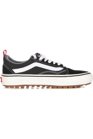 Vans Schoenen, Dames, Zwart, 36 EU, Leer, Zwart/Wit Lage Sneaker met Primaloft® Padding