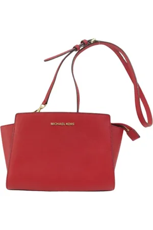 Michael Kors Pre-owned, Dames, Rood, ONE Size, Leer, Pre-owned Leather crossbody-bags