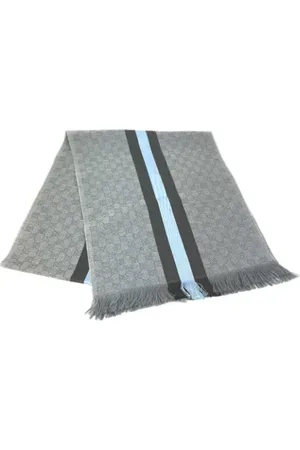 Gucci Pre-owned, Heren, Grijs, ONE Size, Wol, Pre-owned Wool scarves