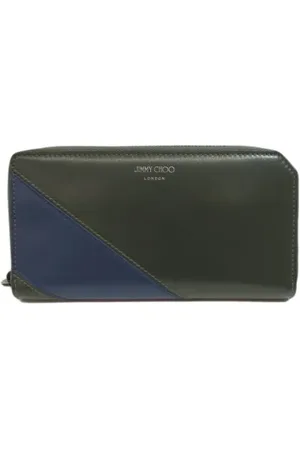 Jimmy Choo Pre-owned, Dames, Groen, ONE Size, Tweedehands leren portemonnees