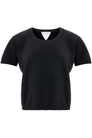 Bottega Veneta Tops, Dames, Zwart, M, Kasjmier, Zwarte Kasjmier Stijlvolle Trui