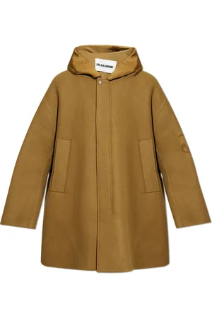 Jil Sander Mantels, Heren, Bruin, L, Wol, Wollen Jas