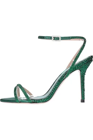 GEDEBE Schoenen, Dames, Groen, 39 EU, Satijn, Sandalen Groen