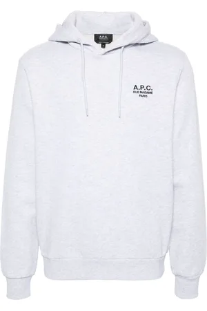 A.P.C. Sweatshirts & Hoodies, Heren, Grijs, M, Katoen, Klassieke katoenen hoodie voor mannen