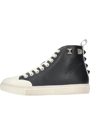 Emanuélle vee Schoenen, Dames, Zwart, 36 EU, Leer, Sneakers Zwart