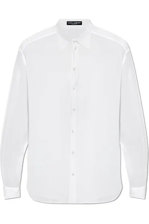 Dolce & Gabbana Overhemden, Heren, Wit, M, Zijden overhemd