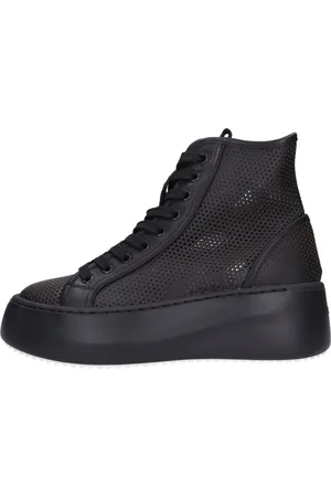 vic matiè Schoenen, Dames, Zwart, 40 EU, Leer, Sneakers Zwart