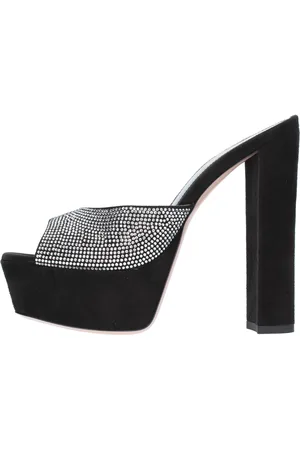 GEDEBE Schoenen, Dames, Zwart, 36 EU, Suède, Sandalen Zwart