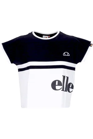 Ellesse Tops, Dames, Zwart, M, Katoen, Zwarte Crop Tee Shirt Casual