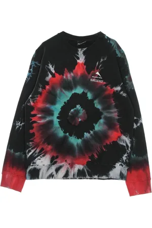 MAUNA KEA Sweatshirts & Hoodies, Heren, Veelkleurig, L, Katoen, Zwarte Tie-Dye Crewneck Sweatshirt