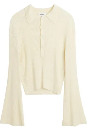 Soulland Truien, unisex, , 2Xs/Xs, Gebreide Polo Trui met Uitlopende Mouwen