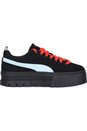 PUMA Schoenen, Dames, Zwart, 38 EU, Leer, Dua Lipa Dames Lage Schoen Zwart/blauw