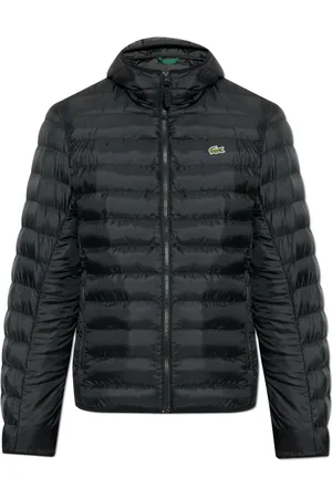 Lacoste Jassen, Heren, Zwart, L, Leer, Donsjas