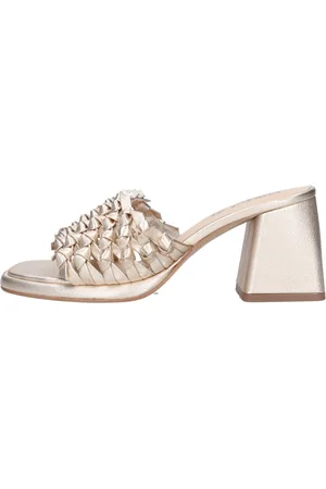 Emanuélle vee Schoenen, Dames, Geel, 36 EU, Leer, Sandalen Goud
