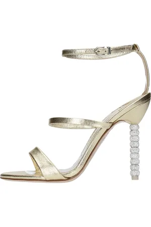 SOPHIA WEBSTER Schoenen, Dames, Geel, 39 EU, Leer, Sandalen Gouden