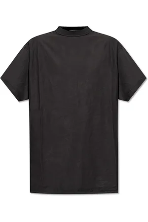Balenciaga Tops, Heren, Zwart, S, Katoen, T-shirt met Vintage Effect