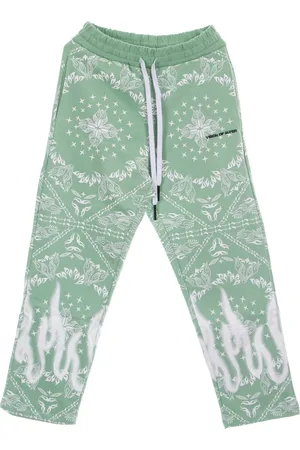 Vision Of Super Broeken, Heren, Groen, S, Katoen, Bandana Print Lichtgewicht Trainingsbroek Groen