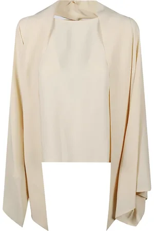 FEDERICA TOSI Blouses & Shirts, Dames, Wit, S, Stijlvolle Blouse met Lange Mouwen