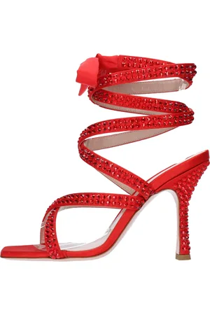 GEDEBE Schoenen, Dames, Rood, 37 EU, Leer, Sandalen Rood