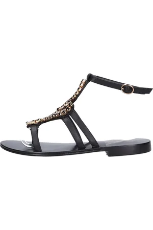 Emanuélle vee Schoenen, Dames, Zwart, 41 EU, Leer, Sandalen Zwart