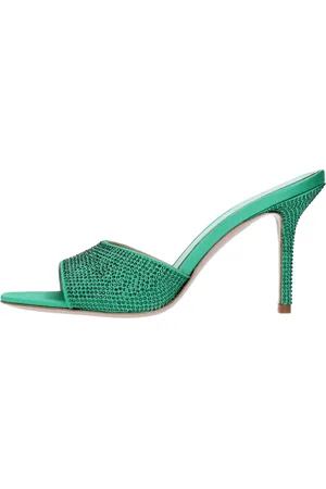 GEDEBE Schoenen, Dames, Groen, 36 EU, Satijn, Sandalen Groen