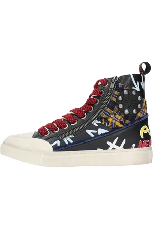 Emanuélle vee Schoenen, Dames, Zwart, 41 EU, Leer, Sneakers Zwart