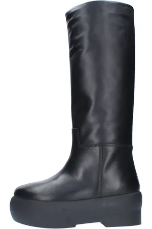 Gia Borghini Schoenen, Dames, Zwart, 41 EU, Leer, Laarzen Zwart