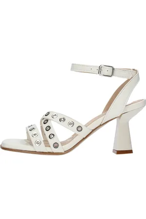 Janet&Janet Schoenen, Dames, Wit, 39 EU, Leer, Sandalen Wit