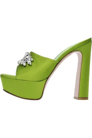 LE SILLA Schoenen, Dames, Groen, 36 1/2 EU, Leer, Sandalen Groen