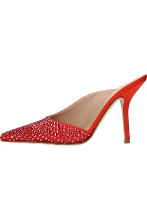 EDDY DANIELE Schoenen, Dames, Rood, 40 EU, Satijn, Sandalen Rood