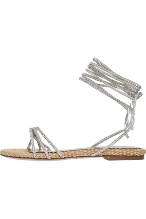 GEDEBE Schoenen, Dames, Grijs, 39 EU, Leer, Sandalen Zilver