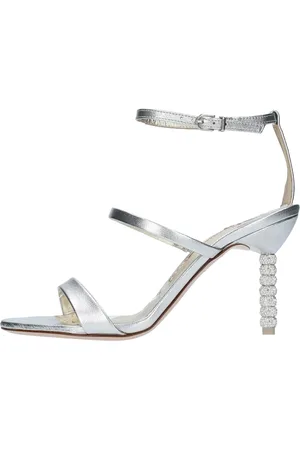 SOPHIA WEBSTER Schoenen, Dames, Grijs, 36 EU, Leer, Sandalen Zilver