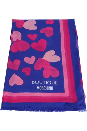Moschino Accessoires, Dames, Veelkleurig, ONE Size, Wol, Sjaals Blauw