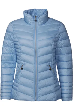 Danwear Jassen, Dames, Blauw, M, Polyester, Lichtblauwe Gewatteerde Donsjas