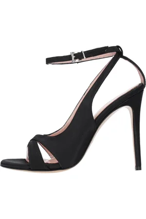 ANNA F. Schoenen, Dames, Zwart, 40 EU, Satijn, Sandalen Zwart